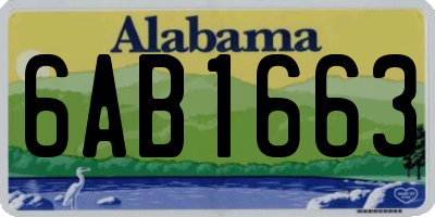 AL license plate 6AB1663