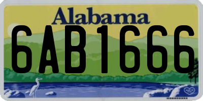 AL license plate 6AB1666