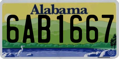 AL license plate 6AB1667