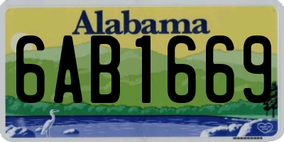 AL license plate 6AB1669