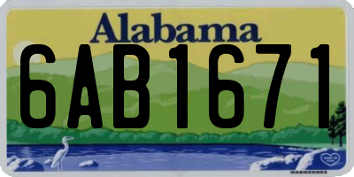 AL license plate 6AB1671