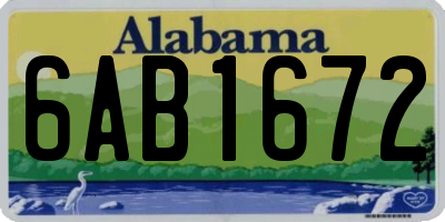 AL license plate 6AB1672