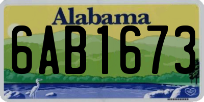 AL license plate 6AB1673