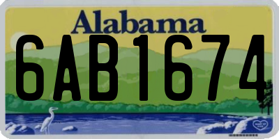AL license plate 6AB1674