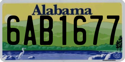 AL license plate 6AB1677