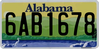 AL license plate 6AB1678