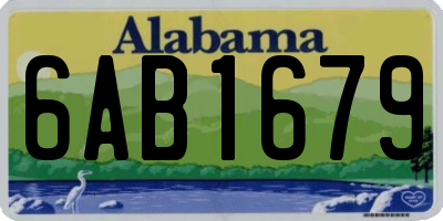 AL license plate 6AB1679
