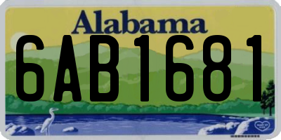 AL license plate 6AB1681