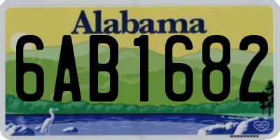 AL license plate 6AB1682