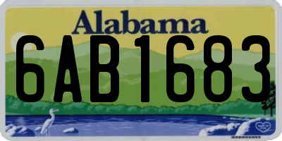AL license plate 6AB1683