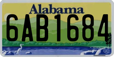 AL license plate 6AB1684