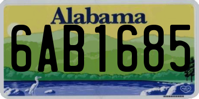 AL license plate 6AB1685