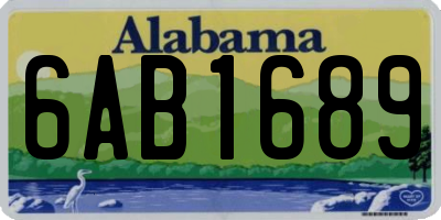 AL license plate 6AB1689