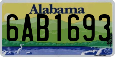 AL license plate 6AB1693