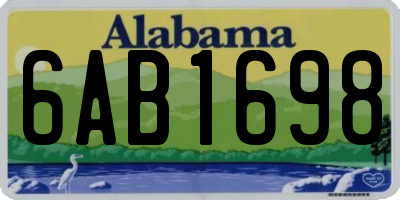AL license plate 6AB1698