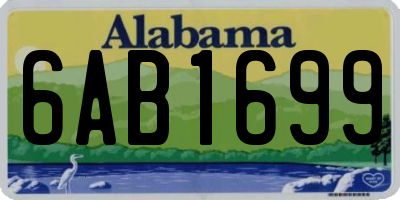 AL license plate 6AB1699