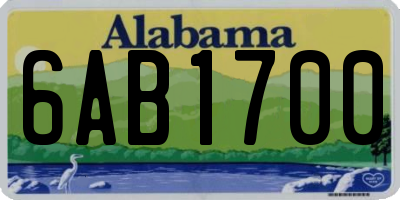 AL license plate 6AB1700