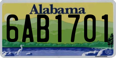 AL license plate 6AB1701