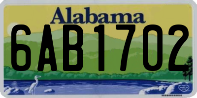 AL license plate 6AB1702