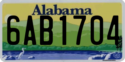 AL license plate 6AB1704