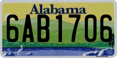 AL license plate 6AB1706