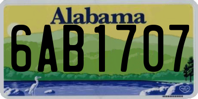 AL license plate 6AB1707