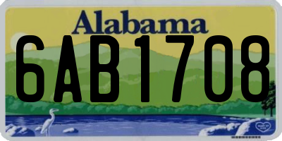 AL license plate 6AB1708