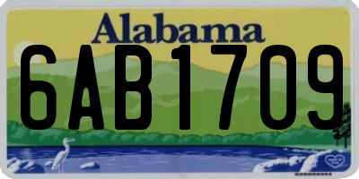 AL license plate 6AB1709