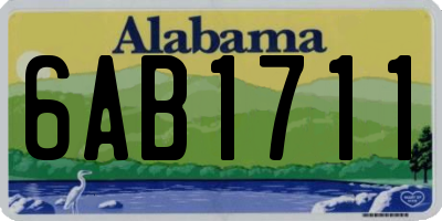AL license plate 6AB1711