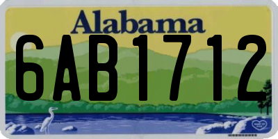 AL license plate 6AB1712