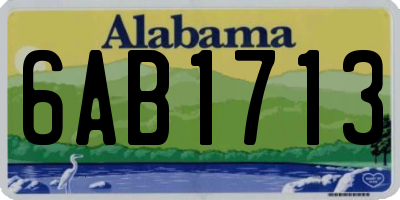 AL license plate 6AB1713
