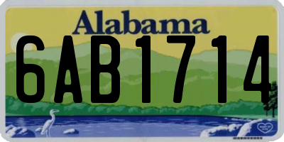 AL license plate 6AB1714