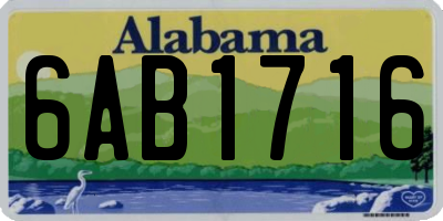 AL license plate 6AB1716