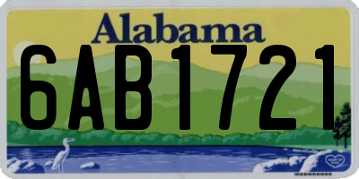 AL license plate 6AB1721
