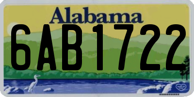 AL license plate 6AB1722