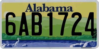 AL license plate 6AB1724