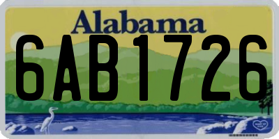 AL license plate 6AB1726