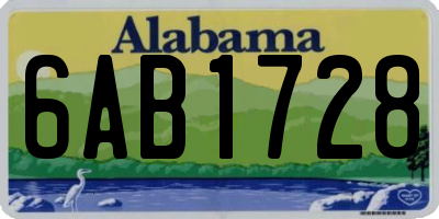AL license plate 6AB1728