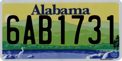 AL license plate 6AB1731