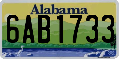 AL license plate 6AB1733