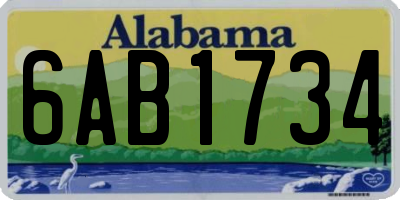 AL license plate 6AB1734