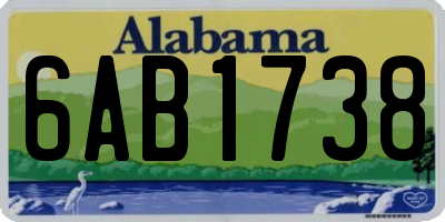 AL license plate 6AB1738