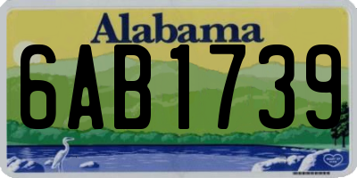AL license plate 6AB1739