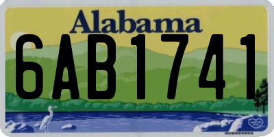 AL license plate 6AB1741