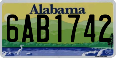 AL license plate 6AB1742