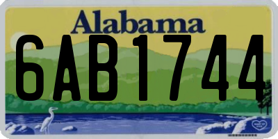 AL license plate 6AB1744