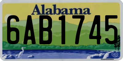 AL license plate 6AB1745