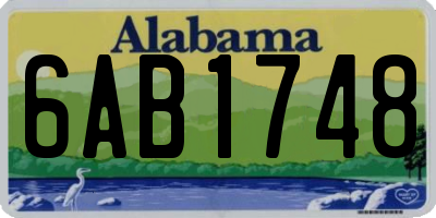 AL license plate 6AB1748