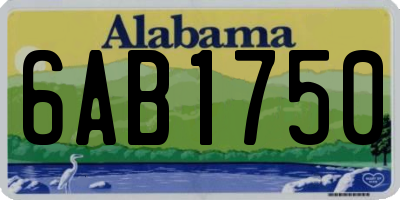 AL license plate 6AB1750