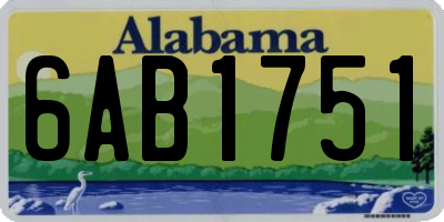AL license plate 6AB1751
